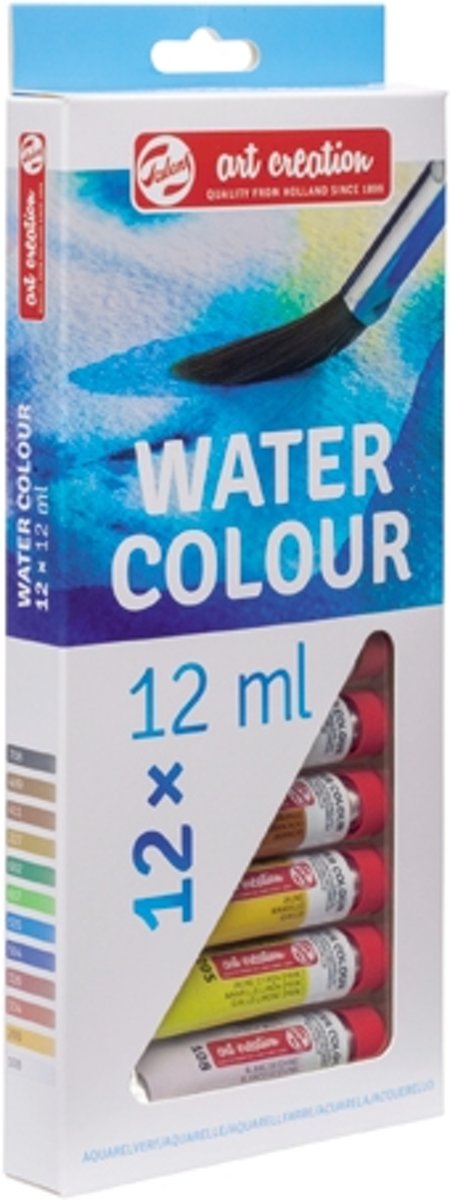 Water Colour set 12 kleuren 12 ml tubes aquarel aquarelverf transparante waterverf