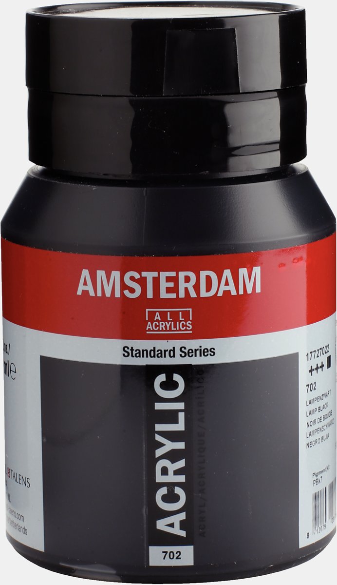 Acryl verf - Amsterdam Acrylverf 500ml Lamp Black