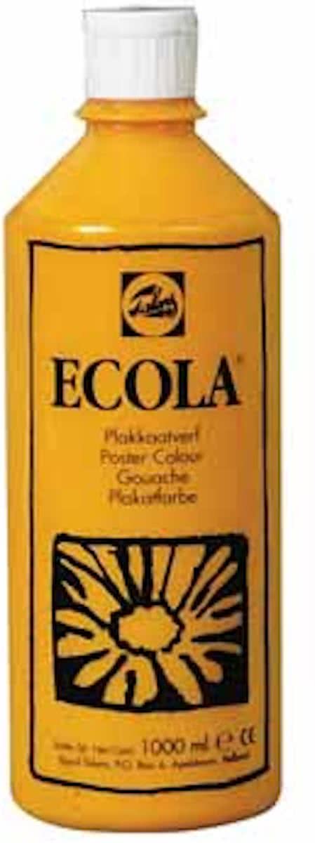 Plakkaatverf Ecola 1l, geel