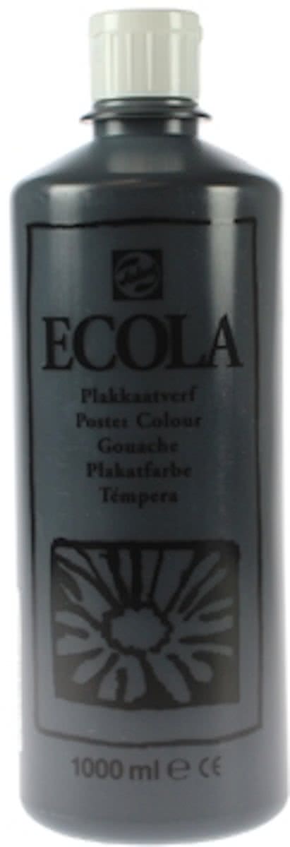 Plakkaatverf Ecola flacon van 1.000 ml, zwart