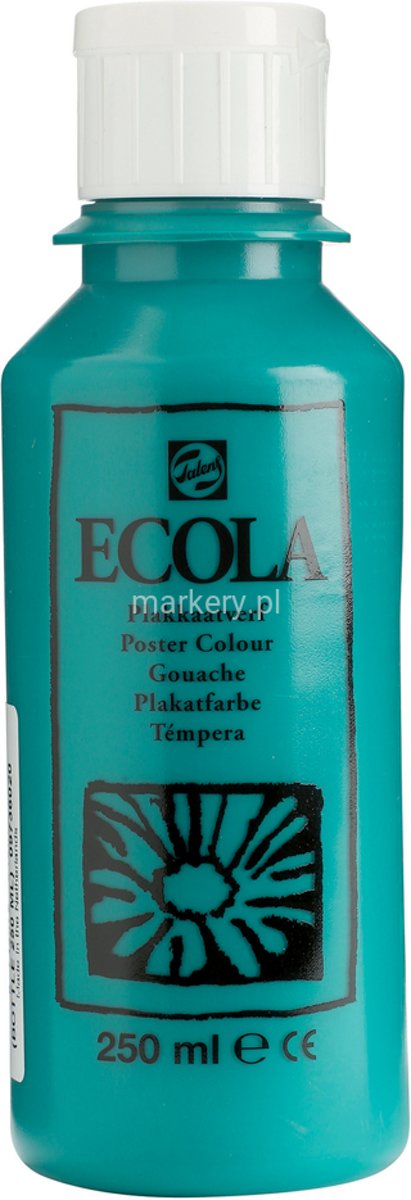   Ecola Plakkaatverf pot 250 ml donker groen.