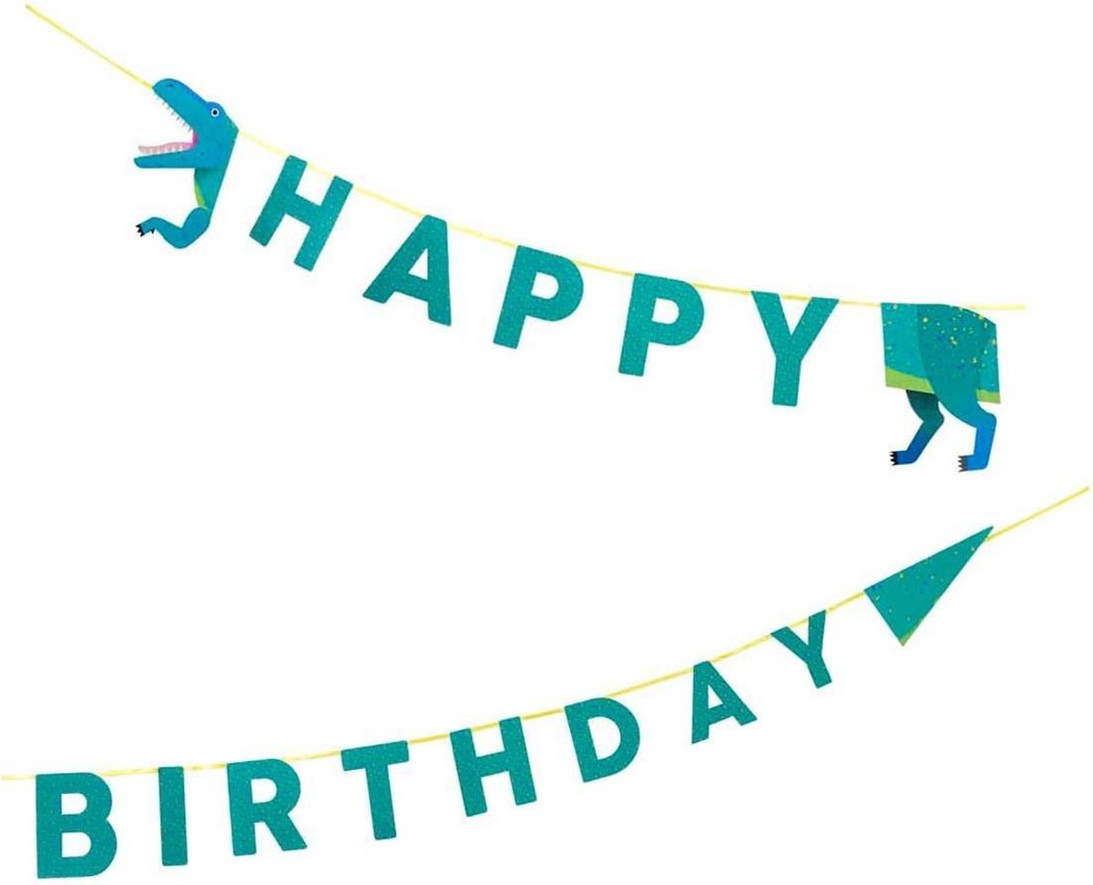 Dinosaurus Happy Birthday Garland