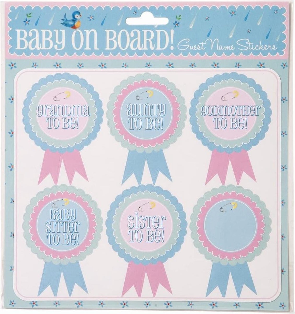 Talking Tables - Naamstickers Gasten Babyshower - Baby on Board-serie