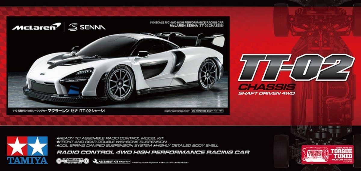 1:10 Tamiya 58711 RC McLaren Senna TT-02 RC model kit