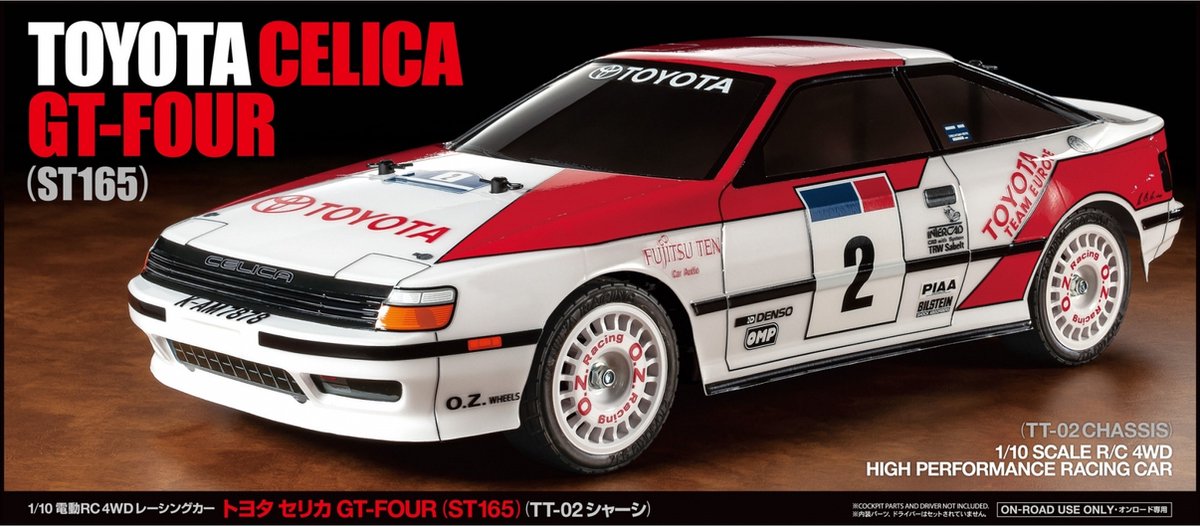 1:10 Tamiya 58718 RC Toyota Celica GT-Four TT-02 RC model kit