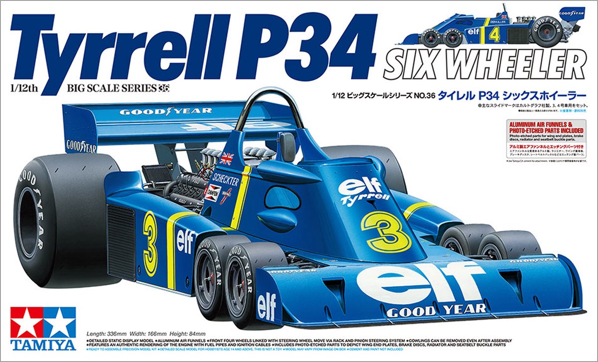 1:12 Tamiya 12036 Tyrrell P34 Six Wheeler - w/Photo-etch Plastic kit.