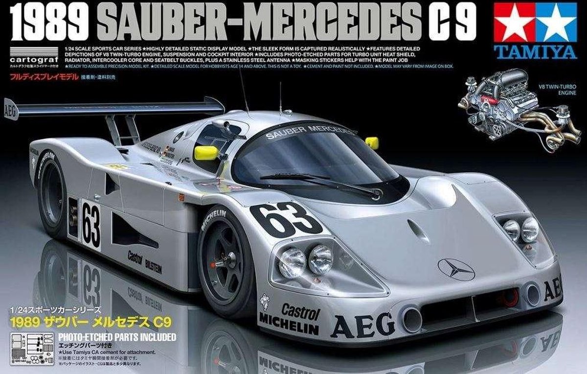 1:24 Tamiya 24359 Sauber-Mercedes C9 1989 Car Plastic kit