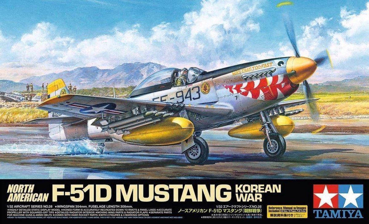 1:32 Tamiya 60328 F-51D Mustang Korean War