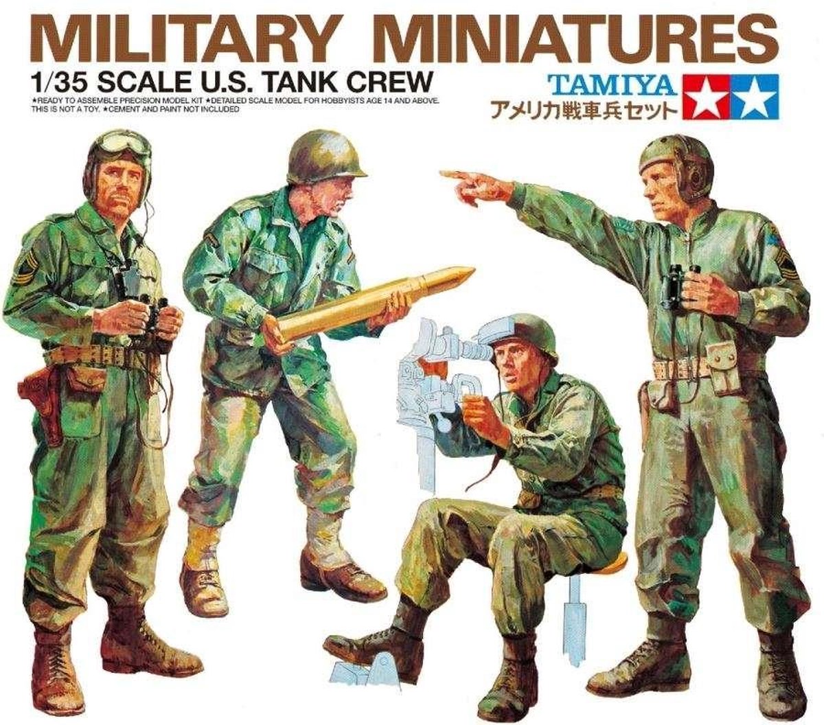 1:35 Tamiya 35004 WWII U.S. Tank Crew with 4 Figures Plastic kit