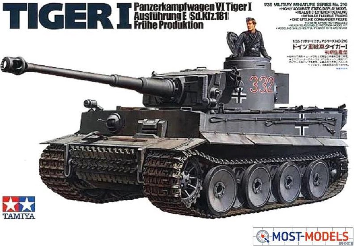 1:35 Tamiya 35216 German PzKpfw.VI Tiger I E Early w/1 Figure