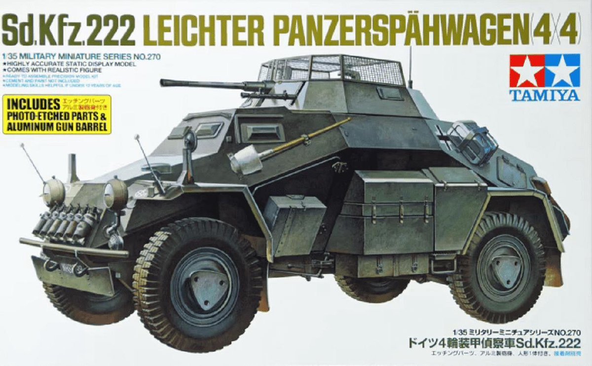 1:35 Tamiya 35270 Sd.Kfz. 222 Leichter Panzerspähwagen (4x4) w/Photo-etch Plastic kit