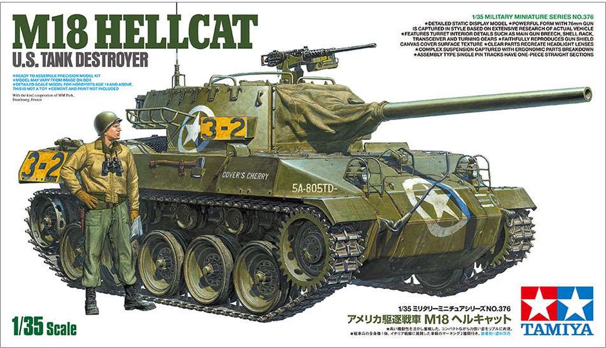 1:35 Tamiya 35376 U.S. Tank Destroyer M18 Hellcat Plastic kit