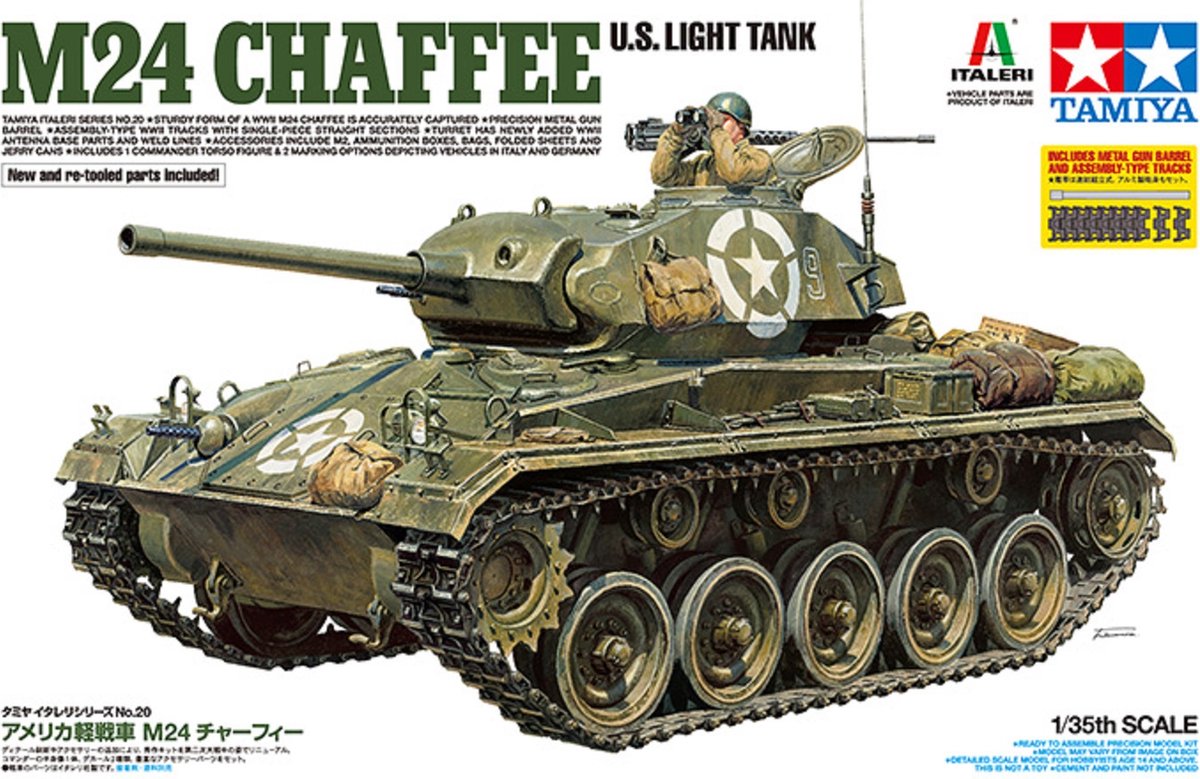 1:35 Tamiya 37020 U.S. Light Tank M24 Chaffee Plastic kit