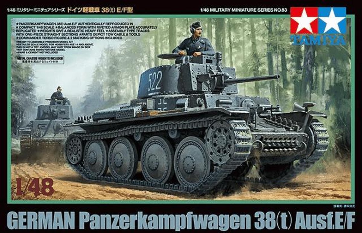 1:48 Tamiya 32583 German PzKpfw. 38(t) Ausf.E/F Plastic kit