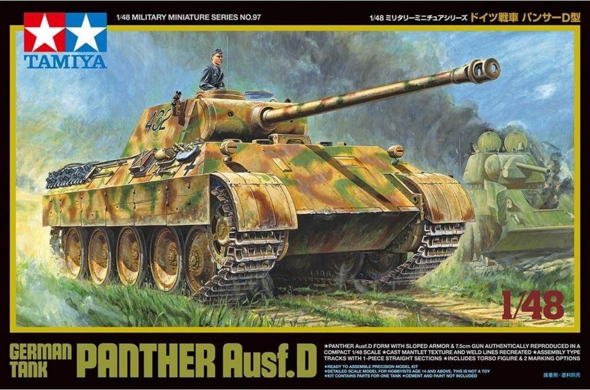 1:48 Tamiya 32597 Panther Ausf.D Tank Plastic kit