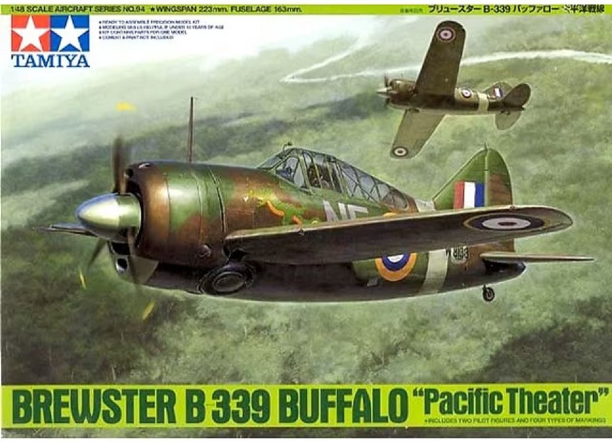 1:48 Tamiya 61094 Brewster B-339 Buffalo - Pacific Theater Plastic kit