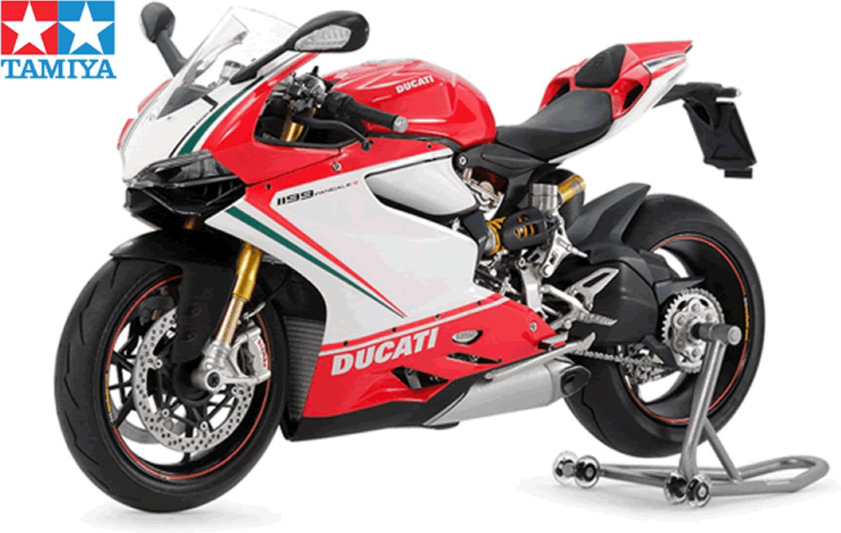 Ducati 1199 Panigale S Tricolore - Tamiya Modelbouw Pakket  1:12