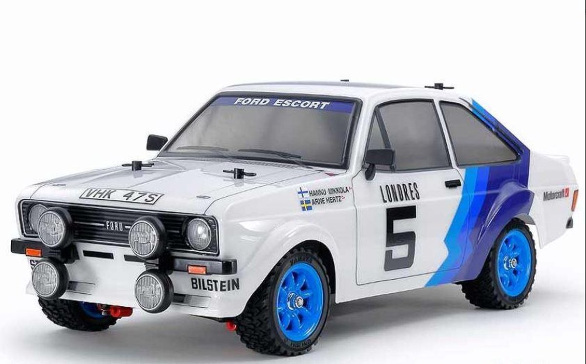 RC auto bouwpakket   58687 1:10 RC Ford Escort MkII Ral.Lac. MF-01X