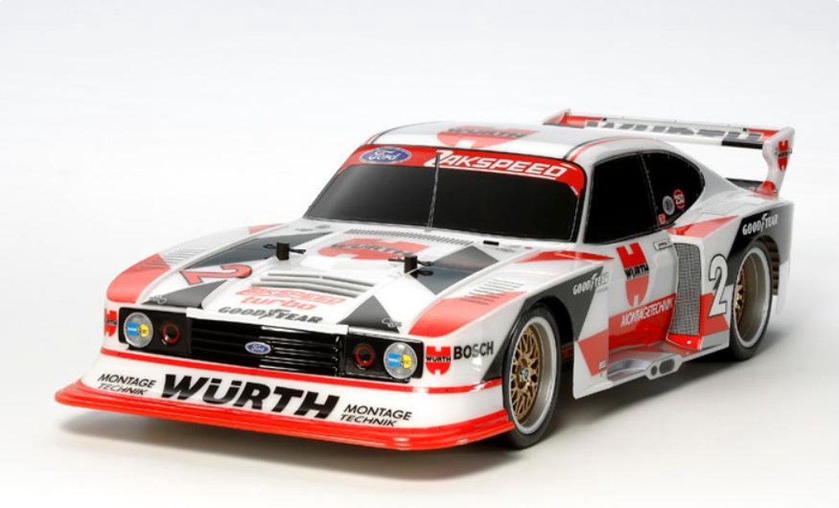 TAMIYA Radiografisch Bestuurbare 1/10 Ford Zakspeed T.Capri Würth TT02 - 58578