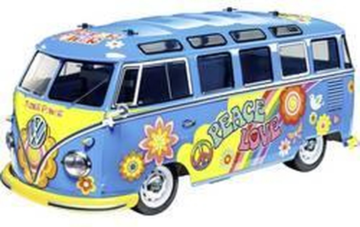 Tamiya 1:10 RC VW Bus Type 2 T1 Flower Power 1:10 RC auto Elektro Straatmodel