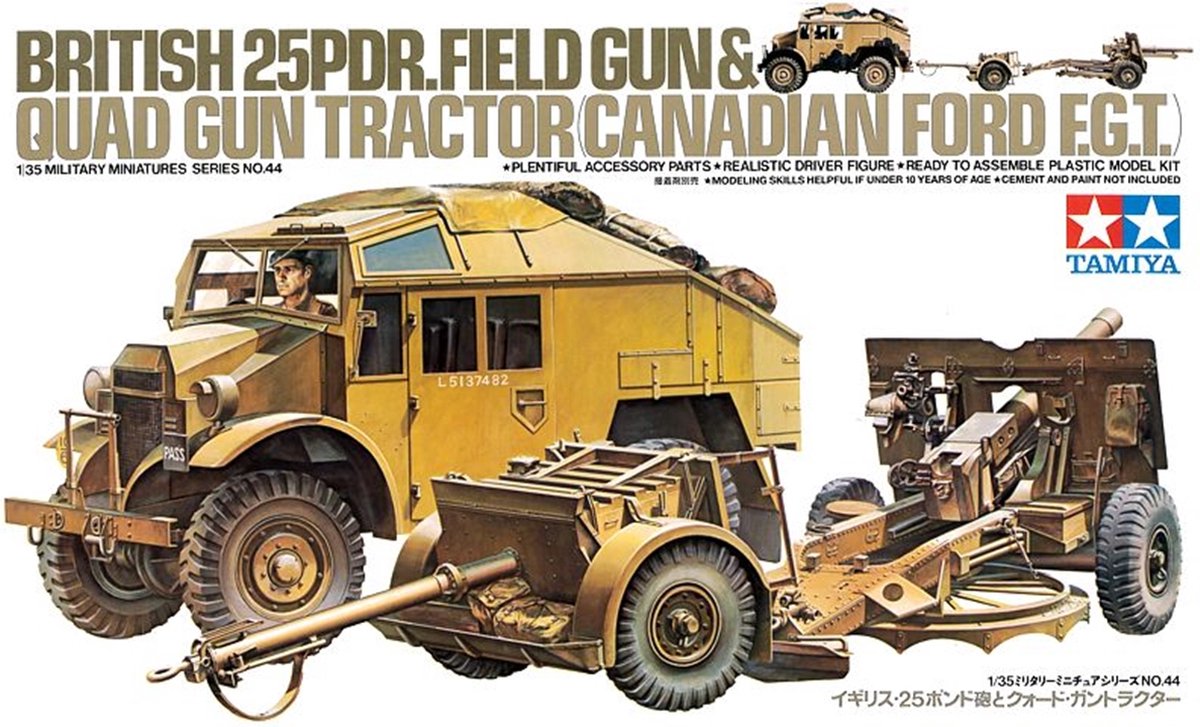 Tamiya 35044 Field Gun & Quad Gun Tractor Modelbouwpakket