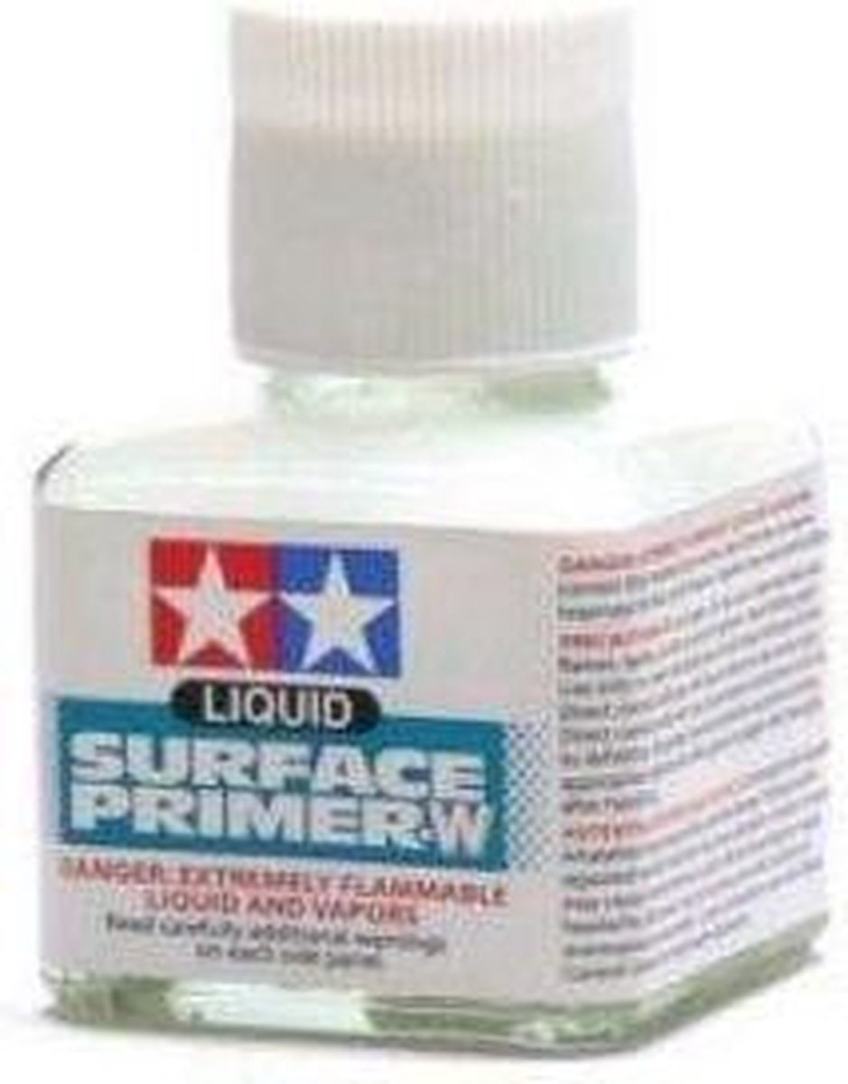 Tamiya 87096 Liquid Surface Primer - White - 40ml Verf potje