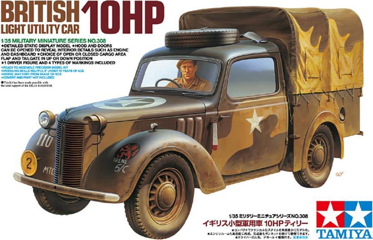 Tamiya British Light Utility Car 10HP + Tamiya lijm