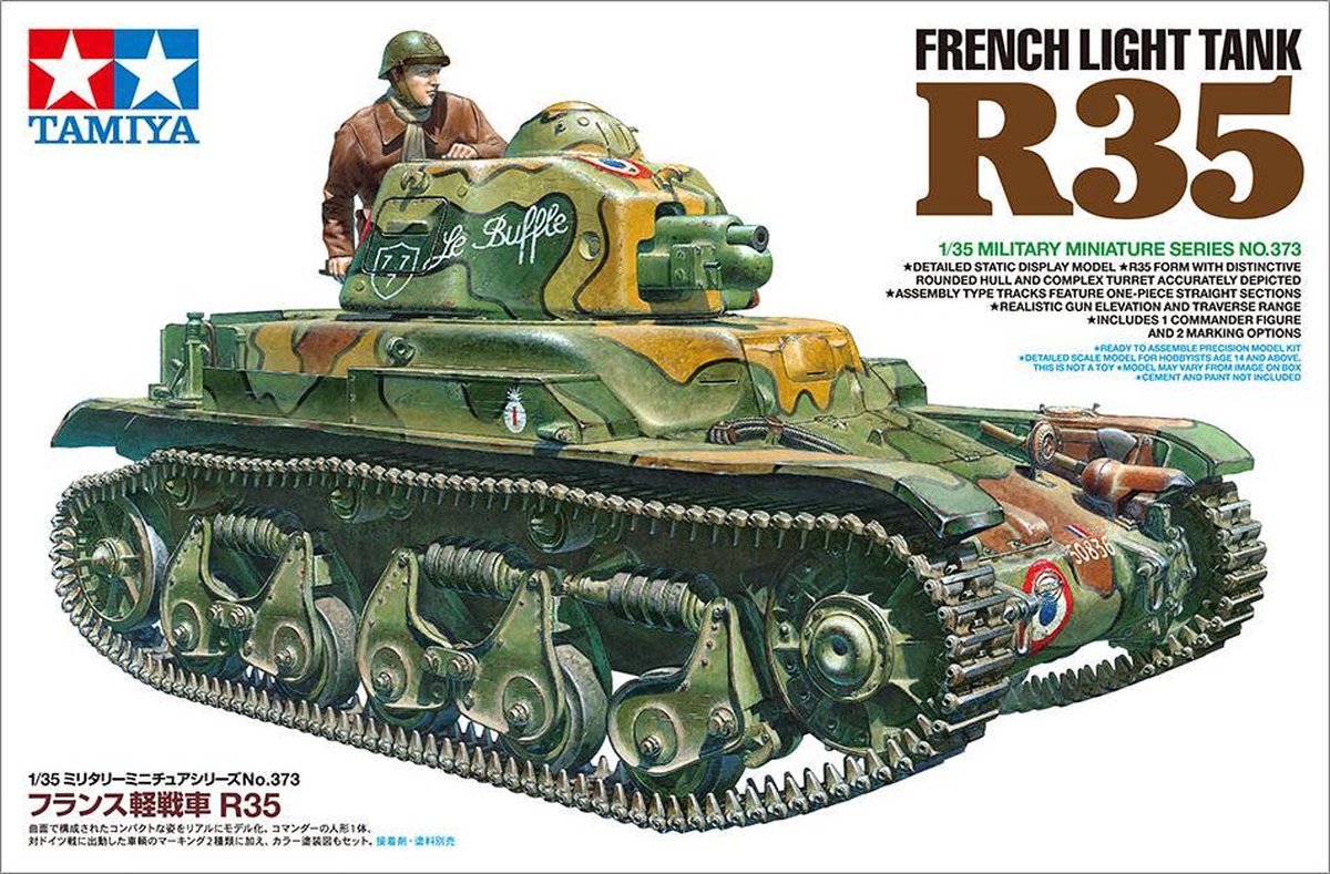 Tamiya French Light Tank R35 + Tamiya lijm