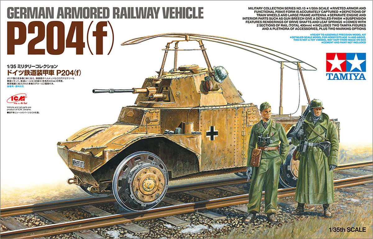 Tamiya German Armored Railway Vehicle P204(f) + Ammo by Mig lijm