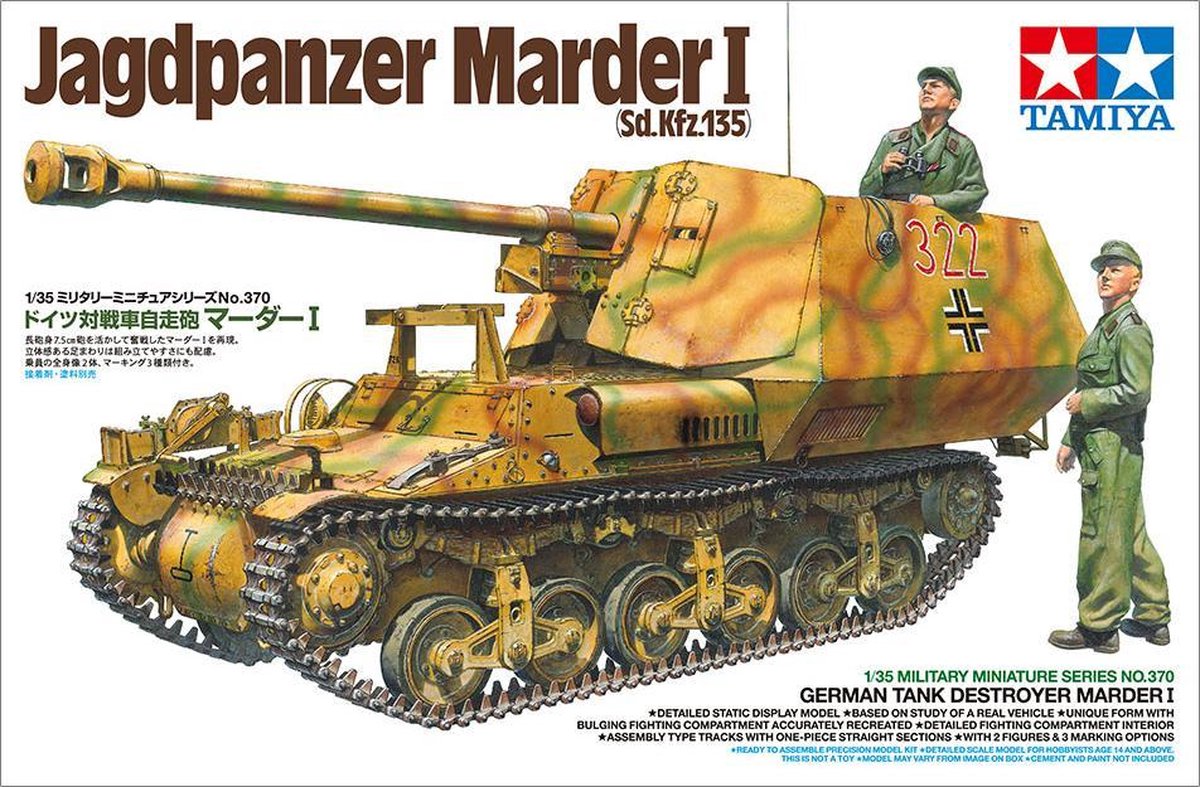 Tamiya German Tank Destroyer Jagdpanzer Marder I (Sd.Kfz.135) + Tamiya lijm