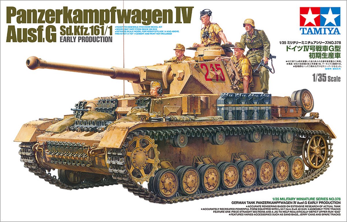 Tamiya German Tank Panzerkampfwagen IV Ausf.G (Early Production) + Ammo by Mig lijm