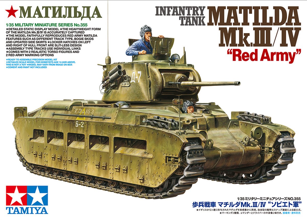 Tamiya Infantry Tank Matilda Mk. III/IV Red Army  + Ammo by Mig lijm