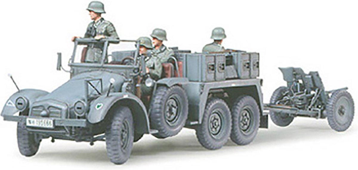 Tamiya Krupp Protze 1Ton (6x4) Towing Truck w/37mm Pak + Ammo by Mig lijm