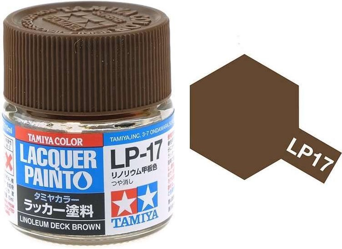 Tamiya LP-17 Linoleum Deck - Matt - Lacquer Paint - 10ml Verf potje