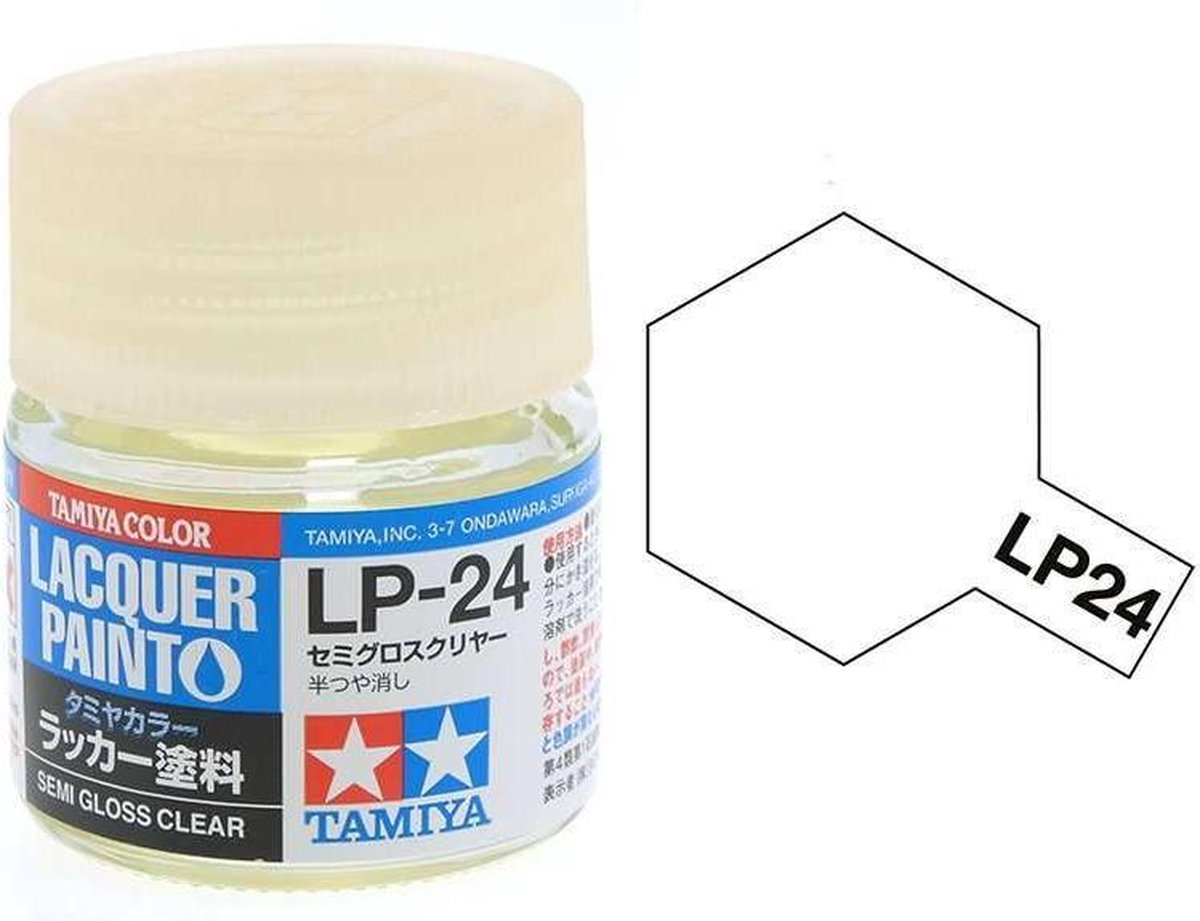 Tamiya LP-24 Clear Varnish - Satin - Lacquer Paint - 10ml Verf potje