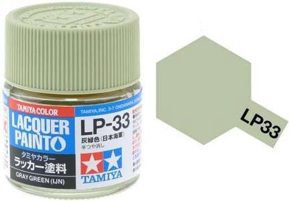 Tamiya LP-33 Grey Green IJN - Matt - Lacquer Paint - 10ml Verf potje