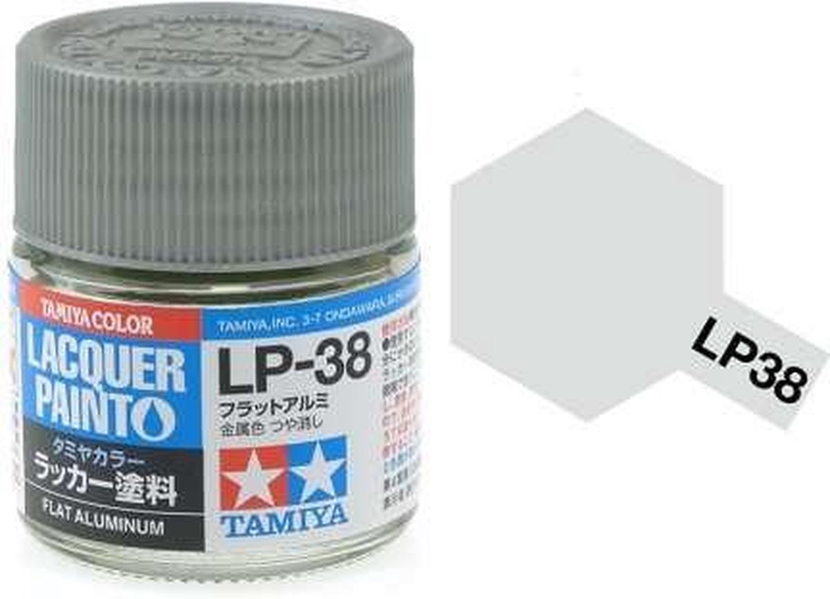 Tamiya LP-38 Aluminium - Matt - Lacquer Paint - 10ml Verf potje