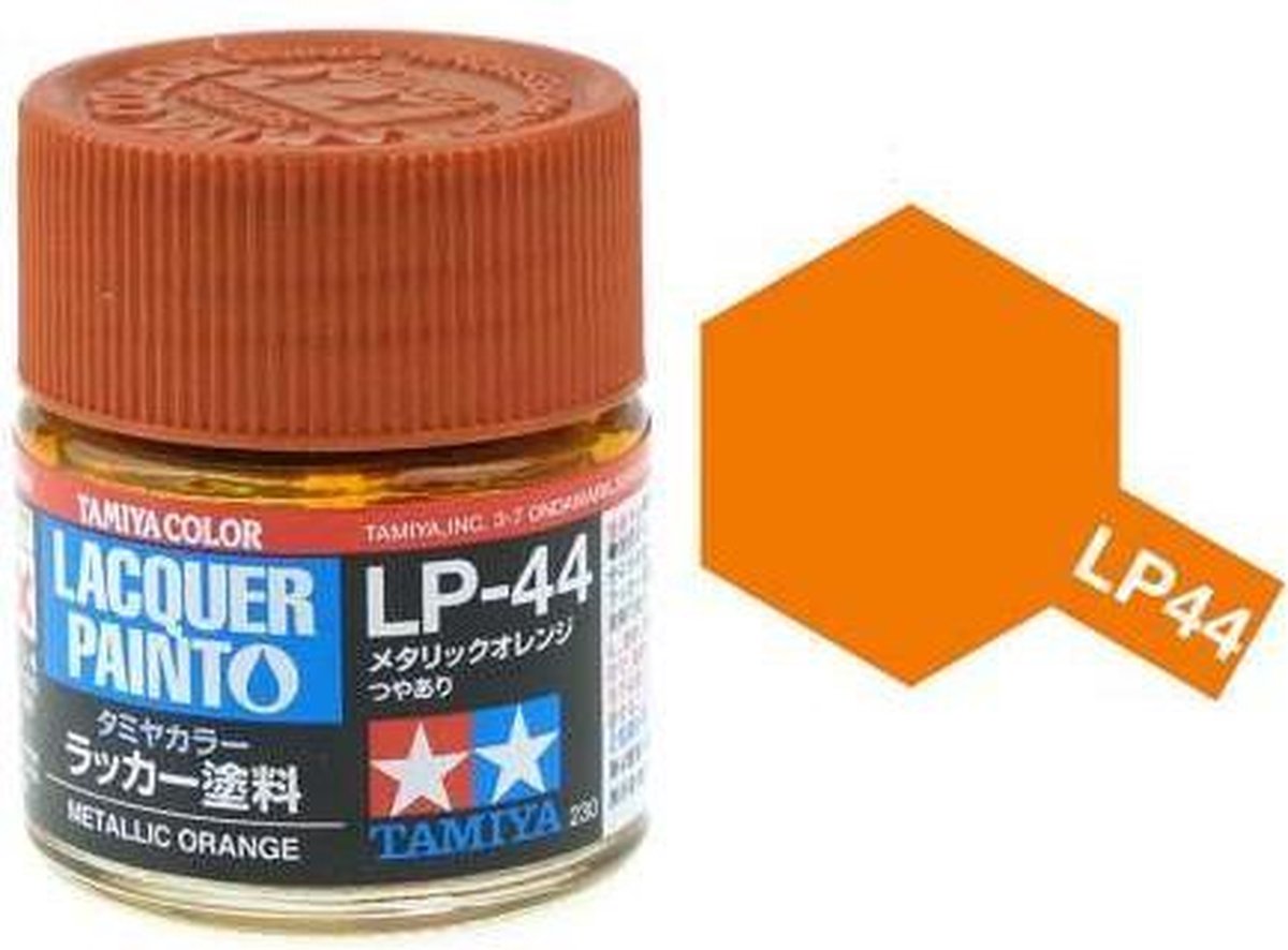 Tamiya LP-44 Metallic Orange - Gloss - Lacquer Paint - 10ml Verf potje