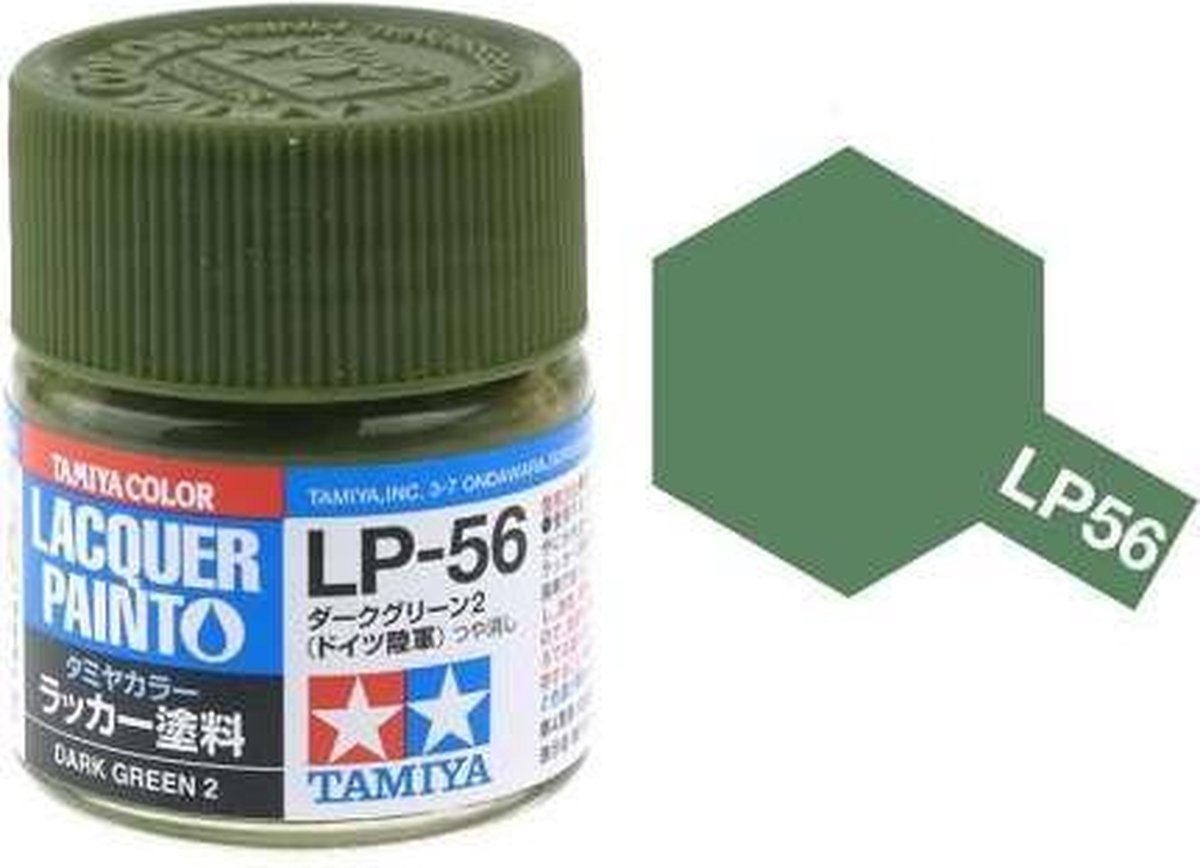 Tamiya LP-56 Dark Green 2 - Matt - Lacquer Paint - 10ml Verf potje