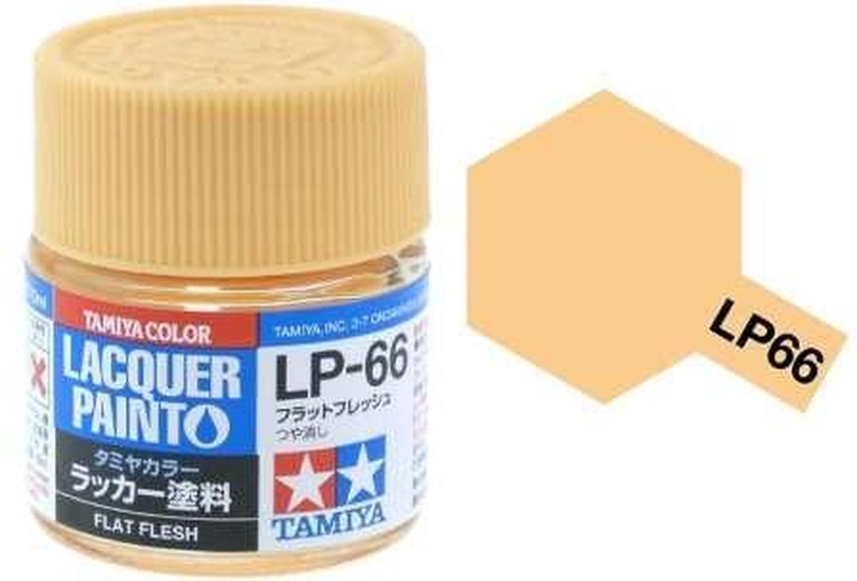 Tamiya LP-66 Flat Flesh - Matt - Lacquer Paint - 10ml Verf potje