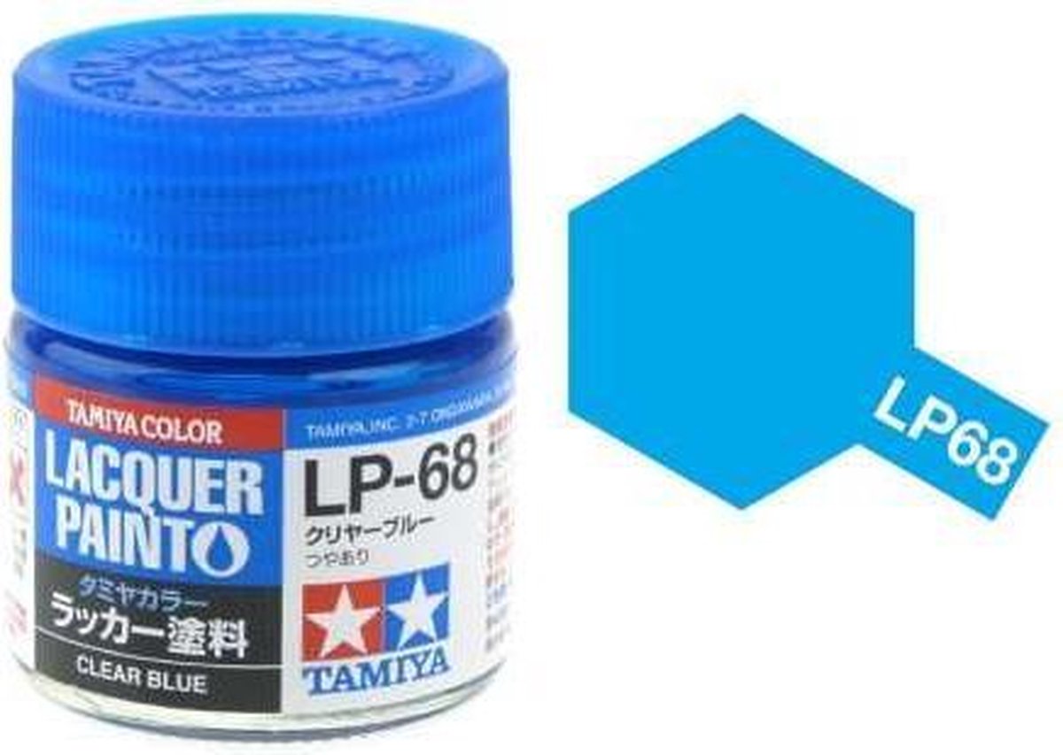 Tamiya LP-68 Blue - Clear - Gloss - Lacquer Paint - 10ml Verf potje