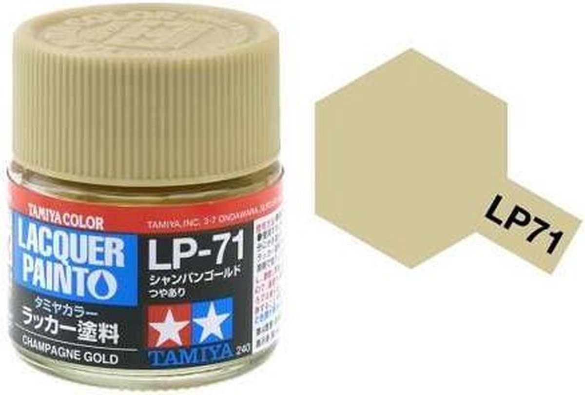 Tamiya LP-71 Champagne Gold - Gloss - Lacquer Paint - 10ml Verf potje