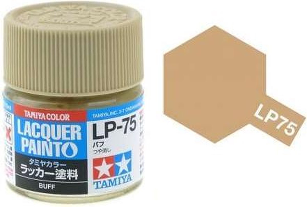 Tamiya LP-75 Buff - Matt - Lacquer Paint - 10ml Verf potje