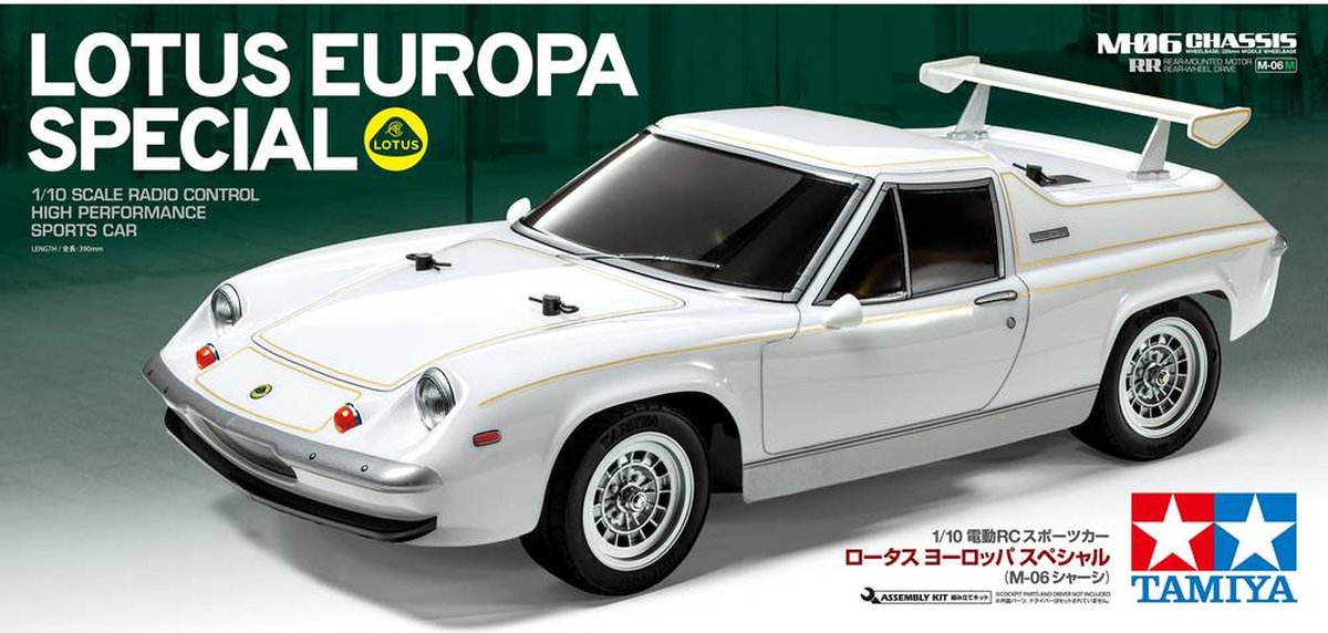 Tamiya M-06 RC Lotus Europa Special (M-06) Brushed 1:10 RC modelauto voor beginners Elektro Racewagen Achterwielaandrij