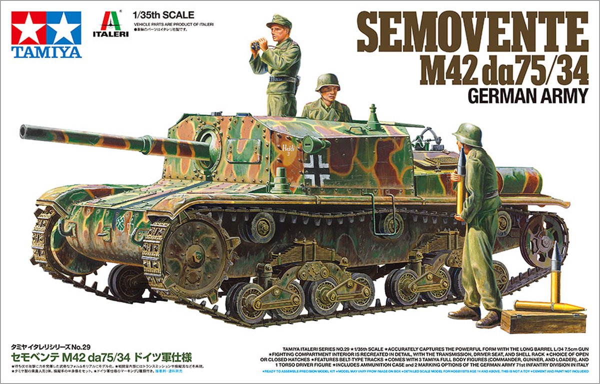 Tamiya Semovente M42 da75/34 German Army + Ammo by Mig lijm