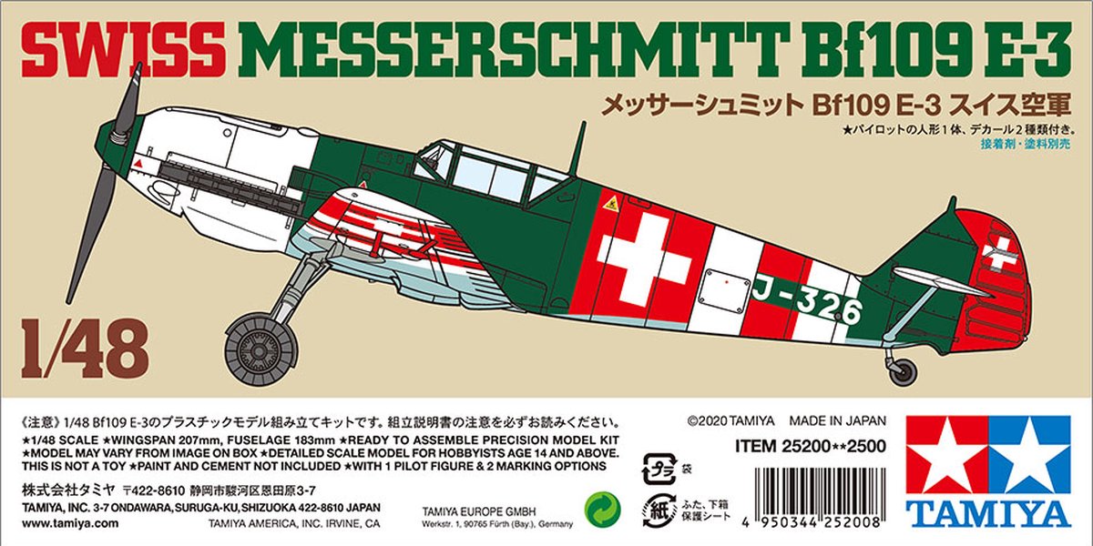 Tamiya Swiss Messerschmitt Bf109 E-3 + Ammo by Mig lijm