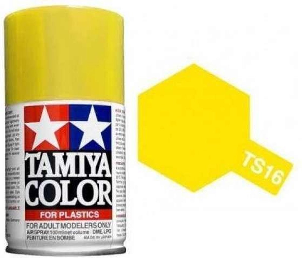 Tamiya TS-16 Yellow - Gloss - Acryl Spray - 100ml Verf spuitbus