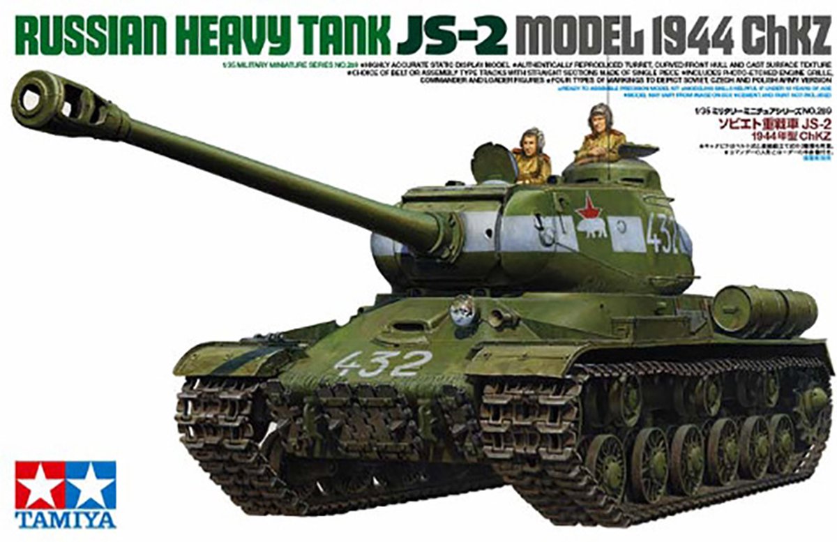 Tamiya Tamiya Russian Heavy Tank JS2 Model 1944 ChKZ + Ammo by Mig lijm