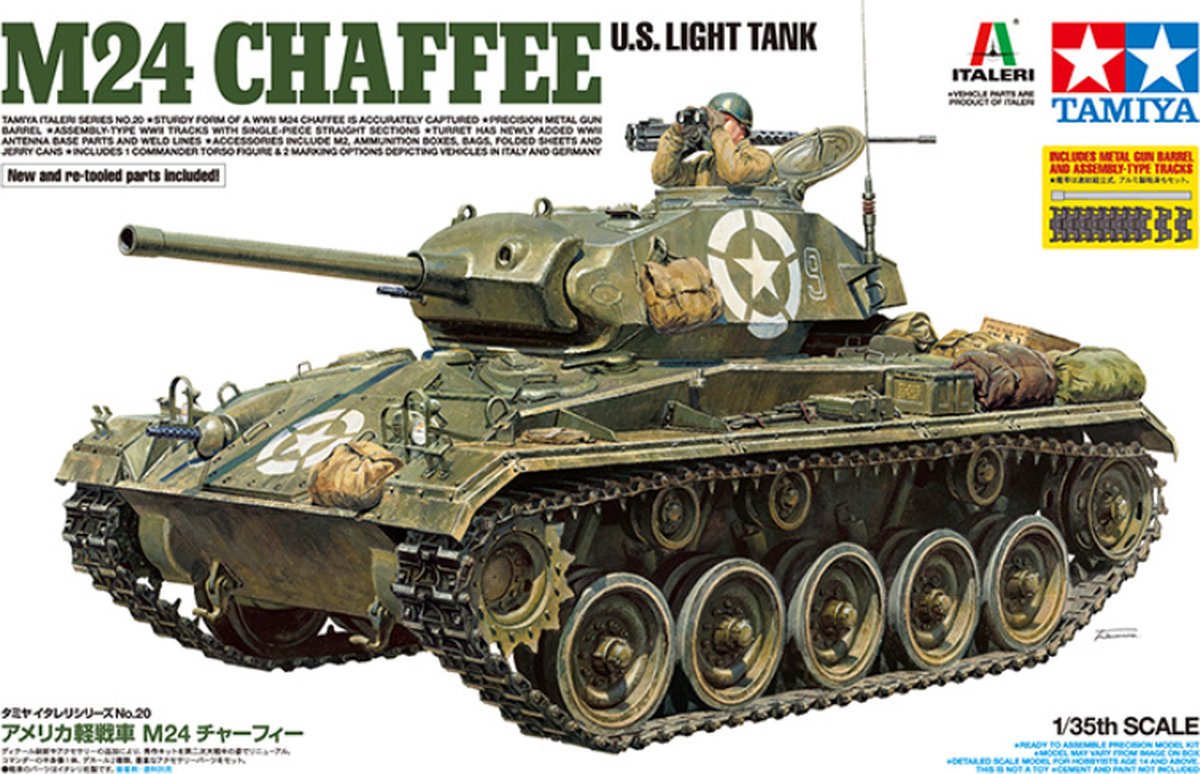 Tamiya U.S. Light Tank M24 Chaffee + Ammo by Mig lijm