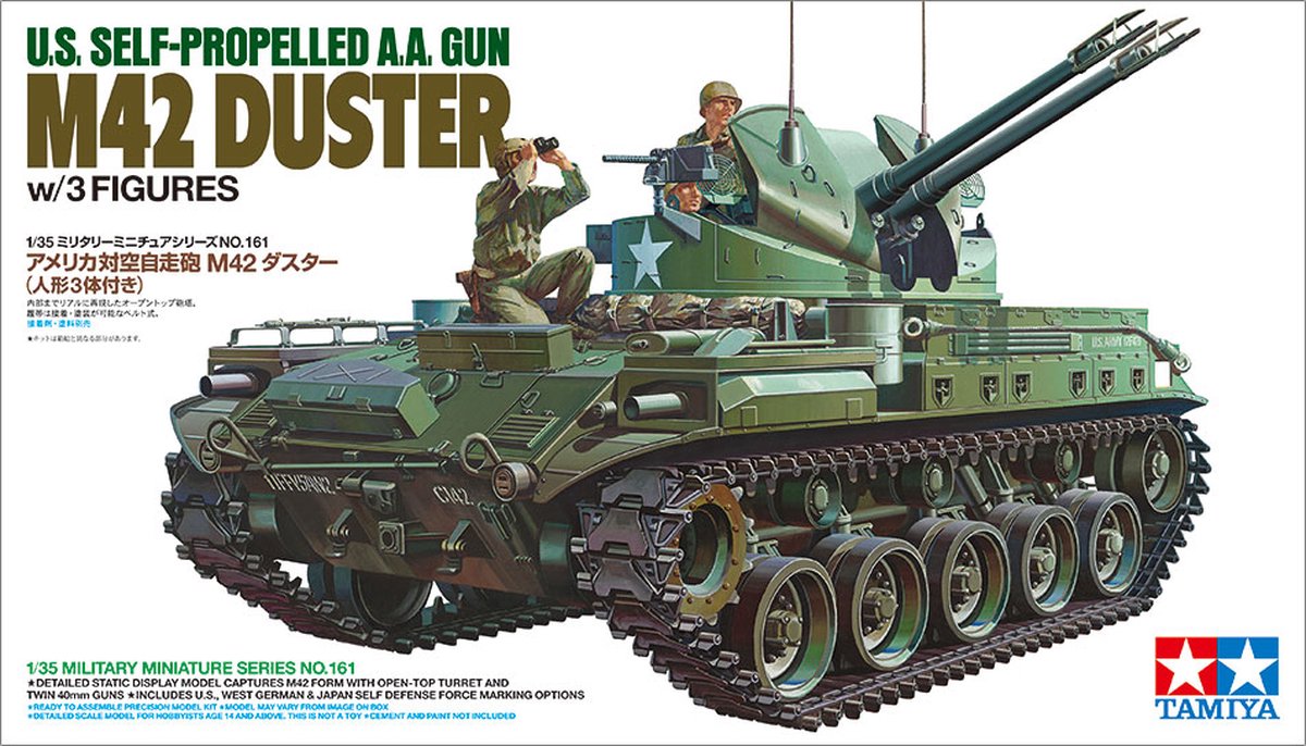 Tamiya U.S. Self-Propelled A.A. Gun M42 Duster (w/3 Figures) + Ammo by Mig lijm